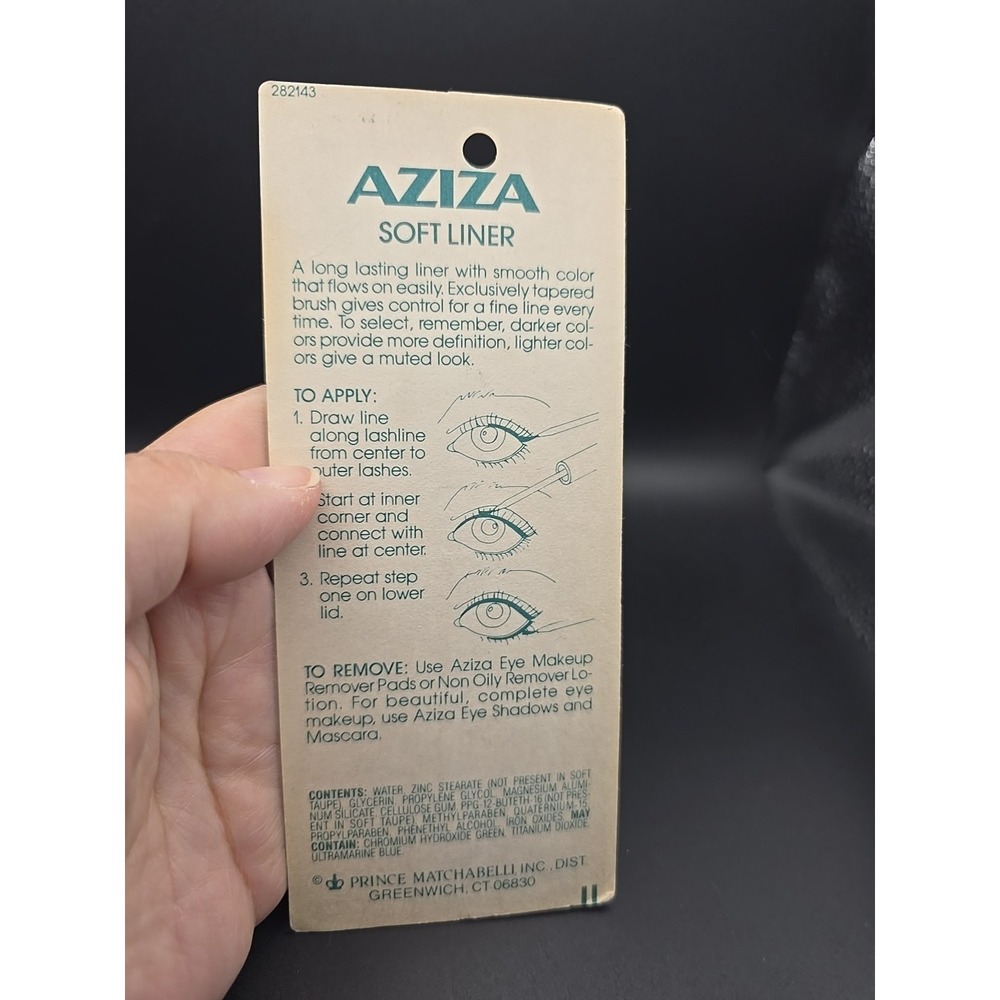 Vintage AZIZA Soft Liner SOFT Brown Liquid Eyeliner DISCONTINUED NOS #7362 - Picture 2 of 3